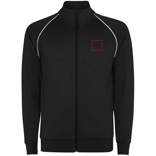 Valier Kinder Sweatshirt mit durchgehendem Reissverschluss Schwarz