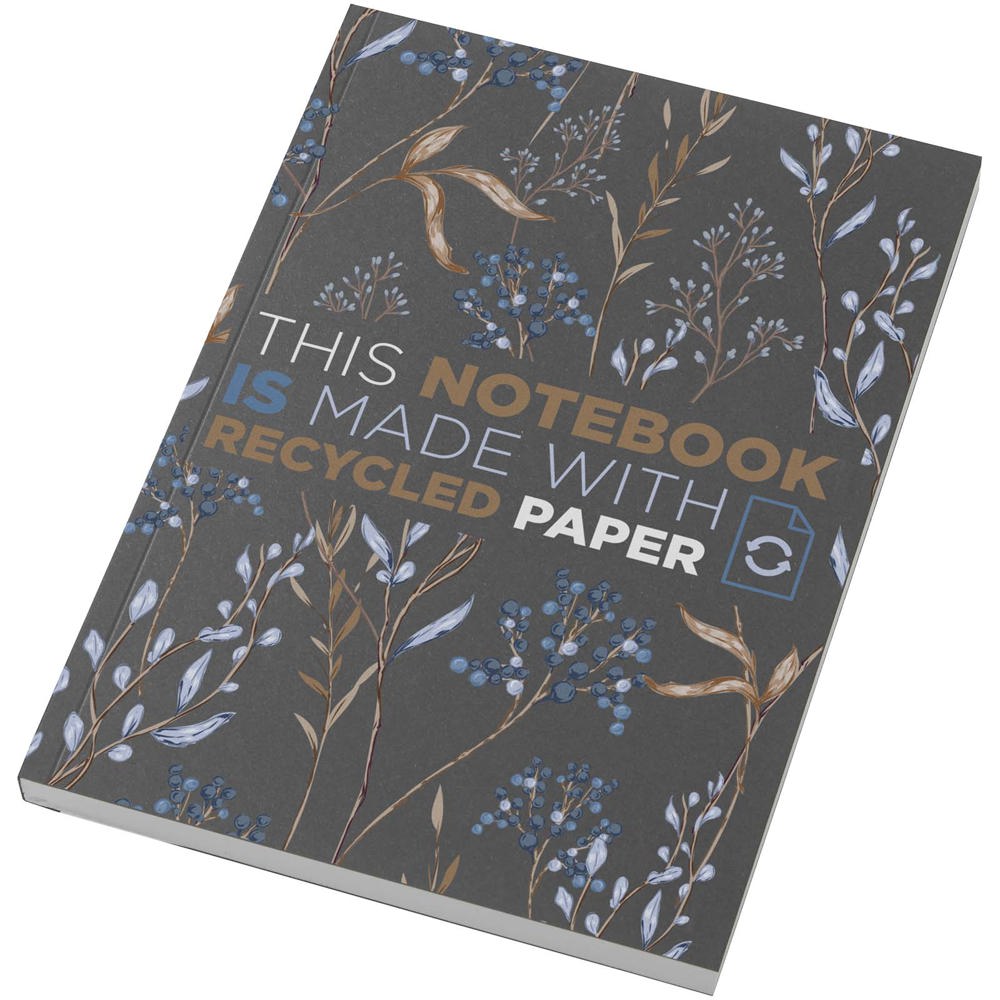 Cahier Novella Austen Colours A5 recyclé à couverture souple de 100 feuilles Charbon
