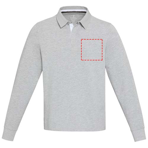 Clyde Rugby Polo Sweatshirt Unisex heather grau