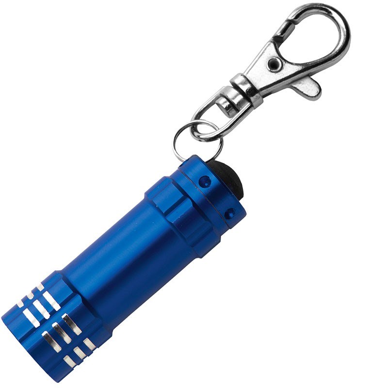 LED-Lampe mit Schlüsselanhänger f. Lasergravur Willy blau