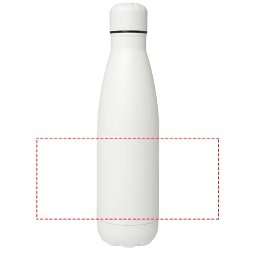 Bouteille d’eau Cove de 750 ml en acier inoxydable recyclé certifié RCS à simple paroi blanc