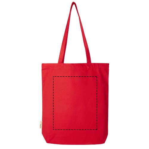 Orissa 270 g/m² Tragetasche aus Bio-Baumwolle 10L rot