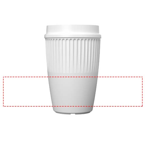 Gobelet Cirrus de 350 ml avec couvercle 360° blanc