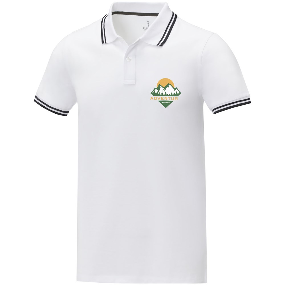 Amarago Polo mit abgesetztem Rand für Herren weiss