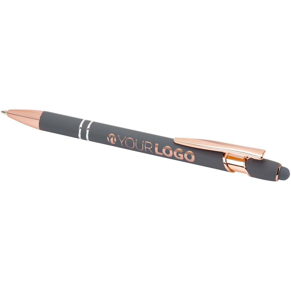 Stylo bille Nanna avec finition or rose Twilight Grey