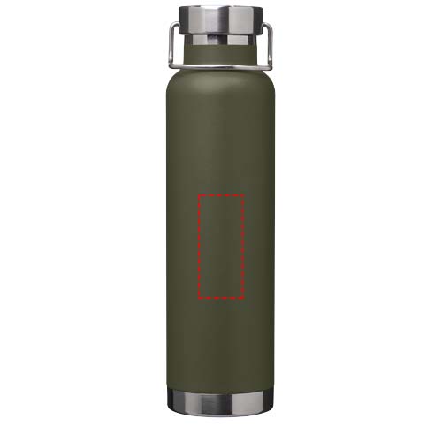 Bouteille avec isolation sous vide Astra de 650 ml en cuivre et acier inoxydable recyclé certifié RCS Vert forêt
