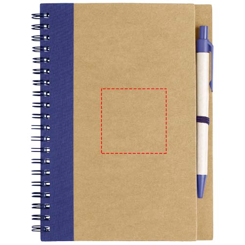 Priestly A6 Recycling Notizbuch mit Stift natur, navy