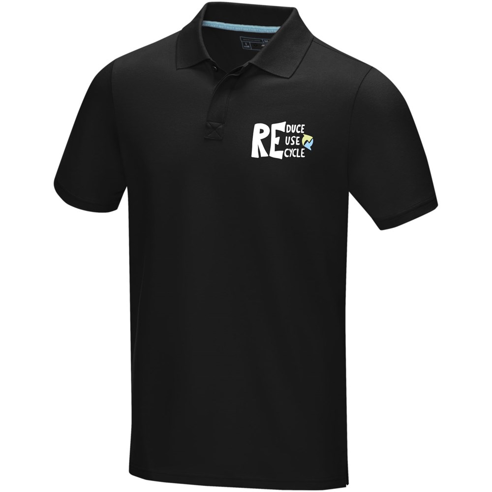 Graphite Poloshirt aus Bio-Baumwolle für Herren Schwarz
