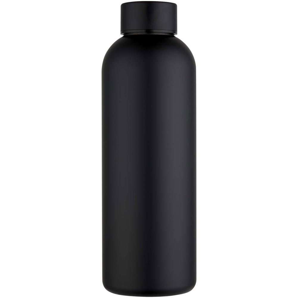 Bouteille d’eau Spring de 750 ml en acier inoxydable recyclé certifié RCS à simple paroi noir