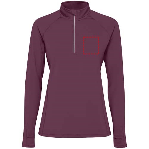 Estambul Half-Zip Sweatshirt für Damen Plum red