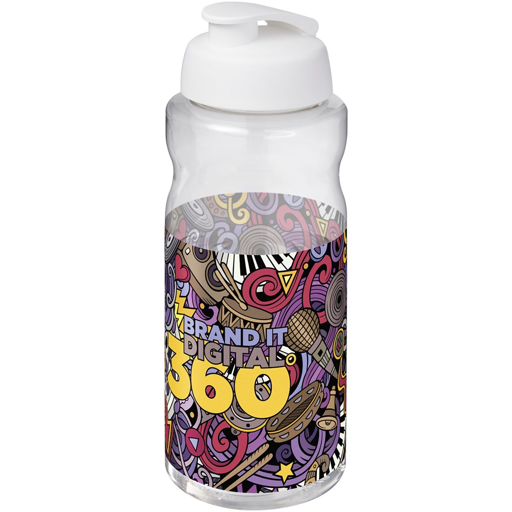 H2O Active® Big Base 1L Sportflasche mit Klappdeckel weiss