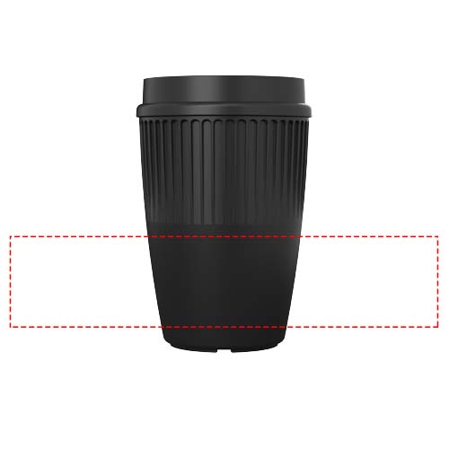 Gobelet Cirrus de 350 ml avec couvercle 360° Noir