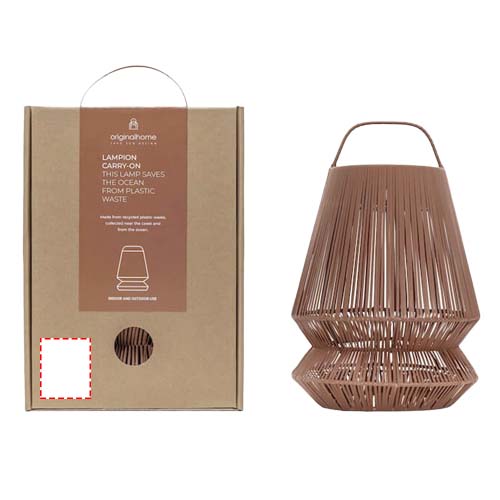 Abat jour portable recyclé Originalhome Lampion Brique