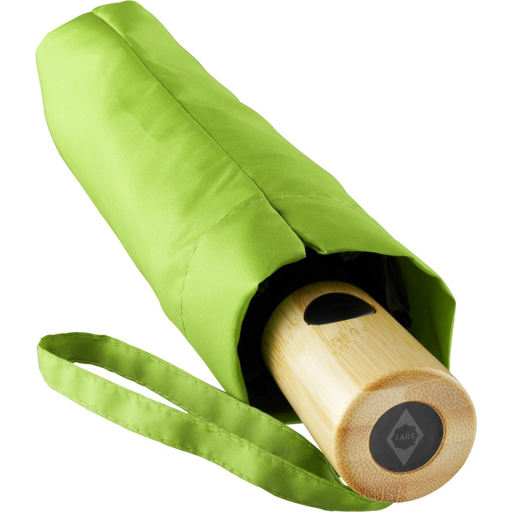 Taschenschirm FARE waterSAVE® ÖkoBrella Holzgriff hellgrün