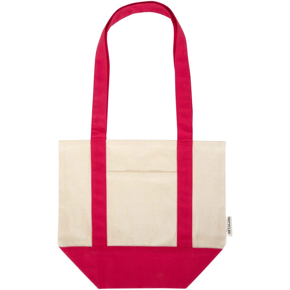 Mini sac shopping Sam en coton recyclé GRS 320 g/m2 Rouge, Naturel