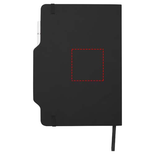 Carnet à couverture rigide Nexus A5 avec stylo et crayon (encre noire) noir