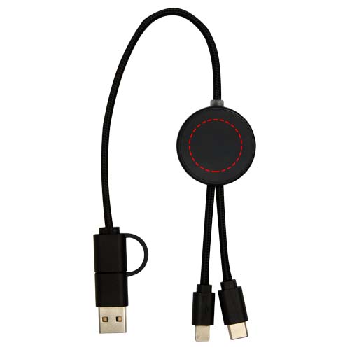 Citala 30 cm 5-in-1 Kabel aus recyceltem Kunststoff für Datenübertragung und 27W Schnellladung schwarz
