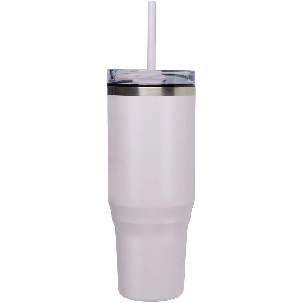 Mug isotherme Melbourne 1200 ml certifié RCS avec paille Lilas