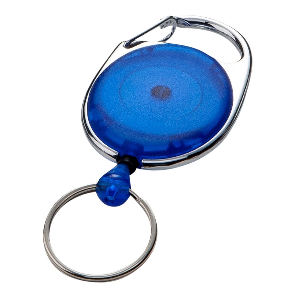 Chainette porte-clés Roller Clip bleu transparent
