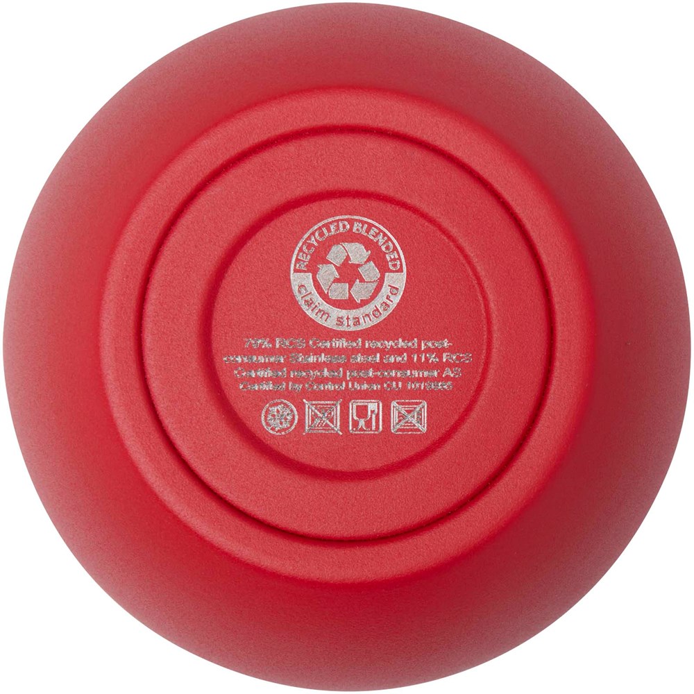 Gobelet isotherme Corzo 350 ml en cuivre inoxydable recyclé certifié RCS Rouge