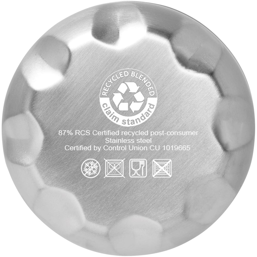 Bouteille isotherme sous vide Cove de 500 ml en cuivre et acier inoxydable recyclé certifié RCS  Argent