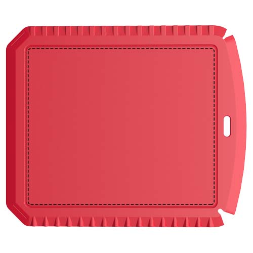 Thrym rechteckiger Eiskratzer aus recyceltem Kunststoff rot