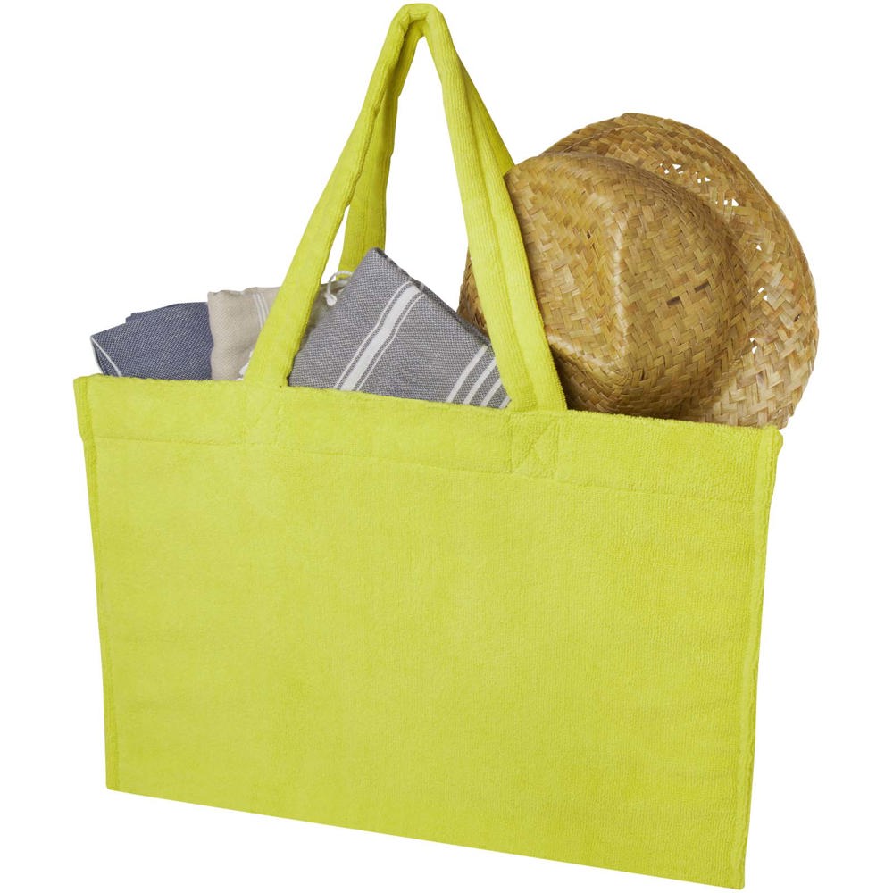 Siam GRS-recycelte Strandtragetasche aus Frottee 13 L limone