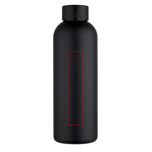 Bouteille d’eau Spring de 750 ml en acier inoxydable recyclé certifié RCS à simple paroi noir
