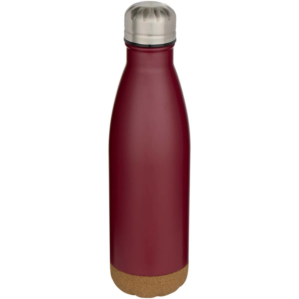 Cove 500 ml doppelwandige, vakuumisolierte Trinkflasche aus Edelstahl mit Korkdetails