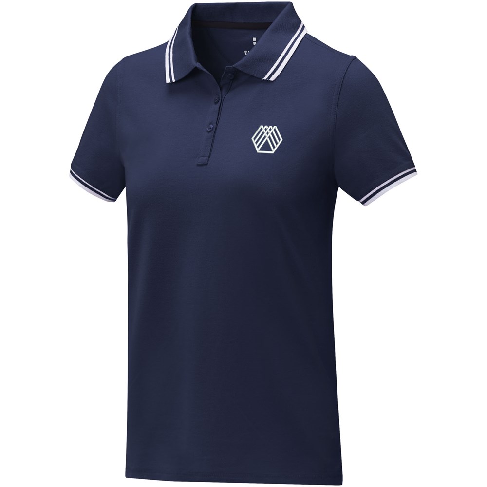 Amarago Polo mit abgesetztem Rand für Damen navy