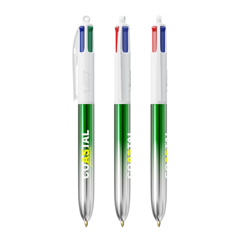 BIC® 4 Couleurs® Bicolor vert/argent