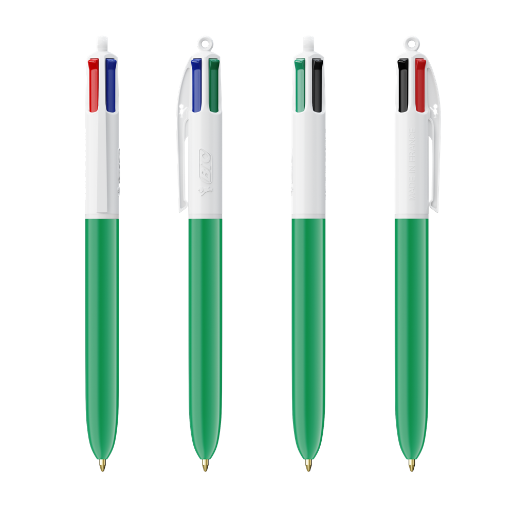 BIC® 4 Couleurs® bille blanc/vert