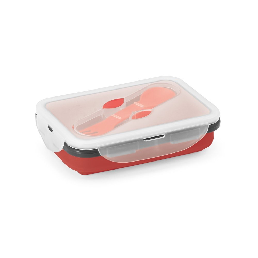 SAFFRON. Lunchbox. Faltbare hermetische Frischhaltebox aus Silikon und PP 640 mL