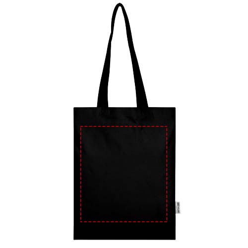 Madras Blend 140 g/m² Tragetasche aus GRS-recycelter Baumwolle 7L schwarz