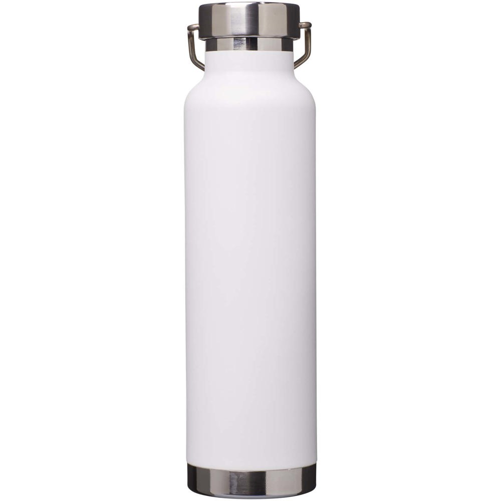 Bouteille avec isolation sous vide Astra de 650 ml en cuivre et acier inoxydable recyclé certifié RCS Blanc
