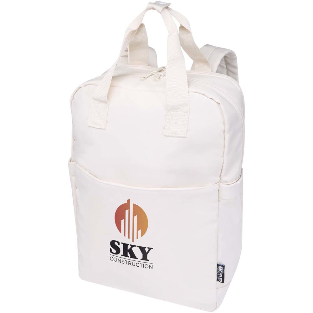 Sac à dos de voyage pour ordinateur portable Trip 14” Aware™ de 9 L en matériaux recyclés Blanc cassé