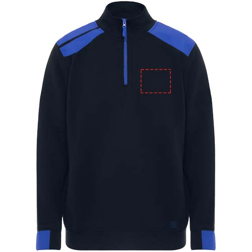 Maverick Pullover für Herren mit halbem Reissverschluss, 280 g/m2 marineblau, royalblau
