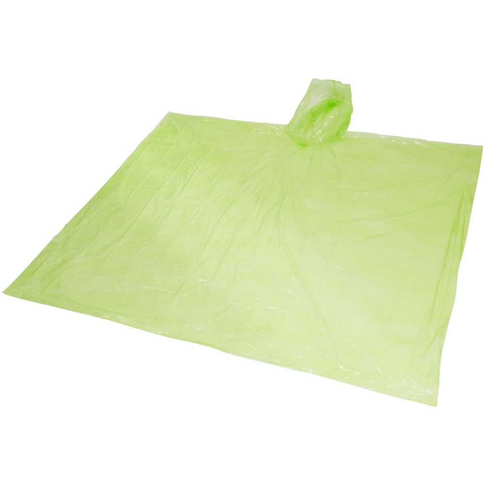Mayan Regenponcho mit Aufbewahrungstasche aus recyceltem Kunststoff limone