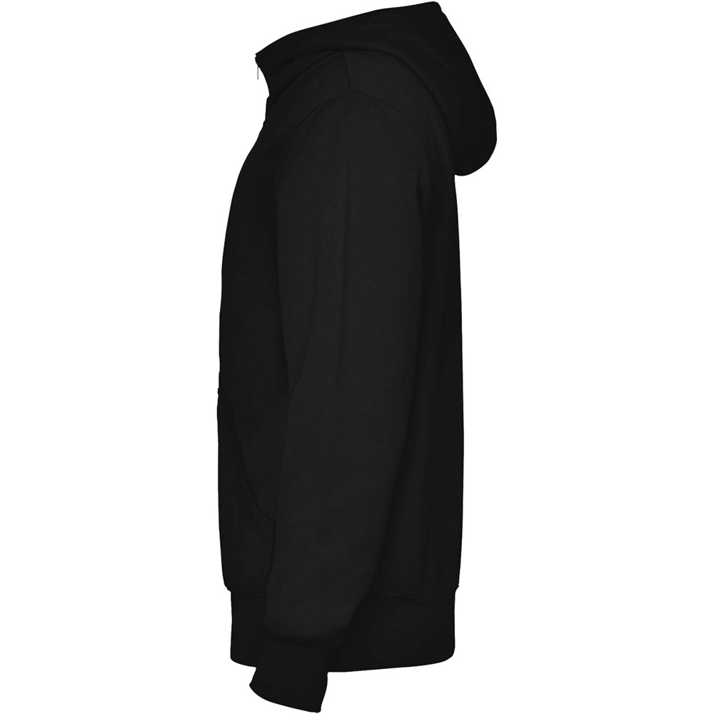 Hochwertige Kapuzen-Sweatjacke – ideal als personalisiertes Kundengeschenk mit Logo-Aufdruck. schwarz