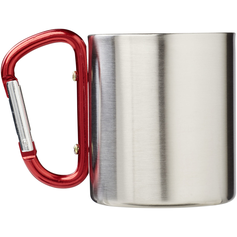 Mug isolant Alpes avec mousqueton 200ml Rouge