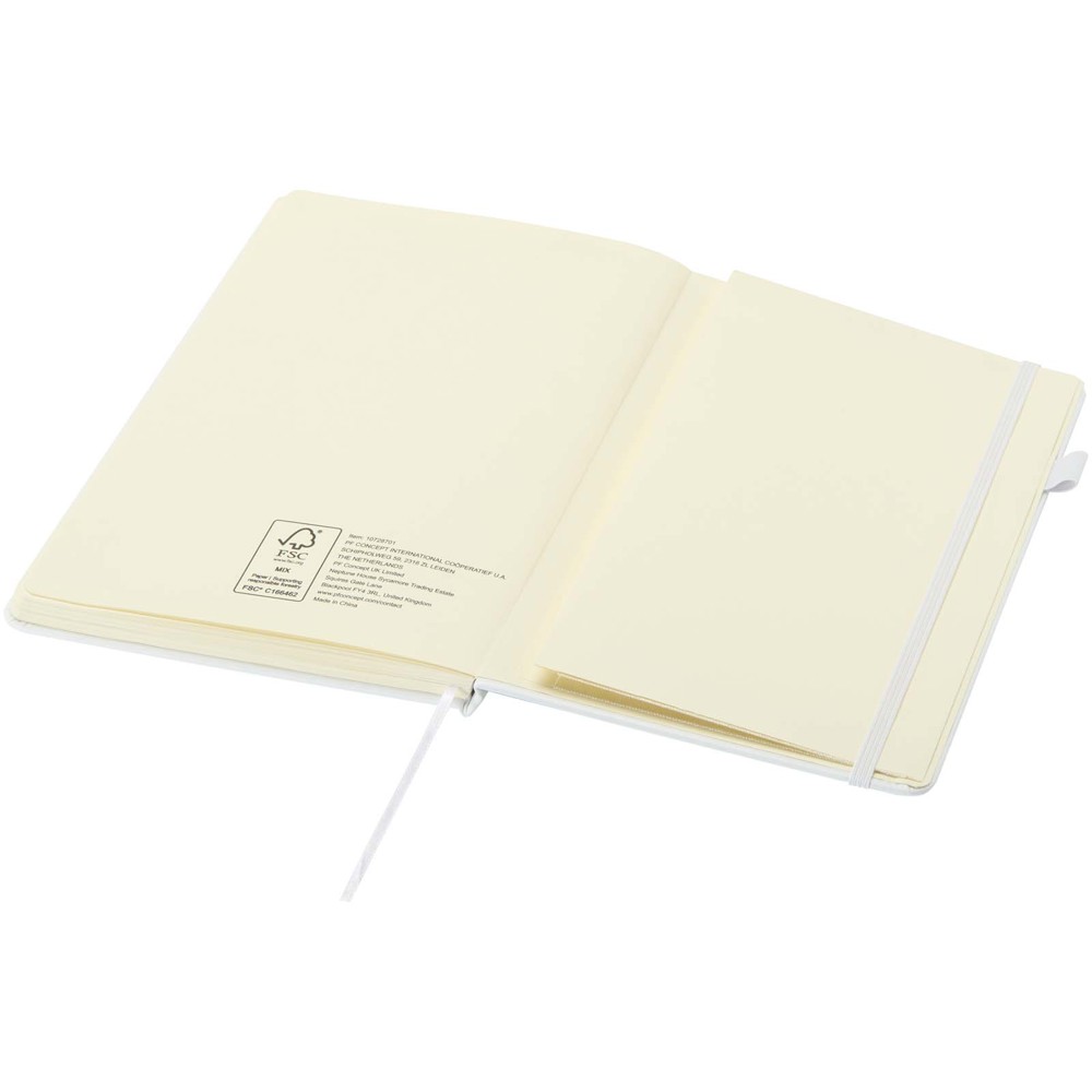 Carnet Liss A5 à couverture rigide en plastique recyclé blanc