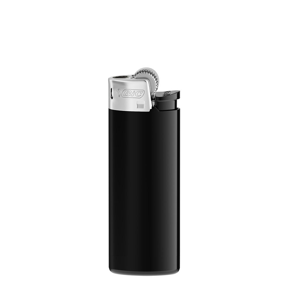 BIC® J25 Standard Feuerzeug Corpus Schwarz/Boden Schwarz/Drücker Schwarz/Chromkappe