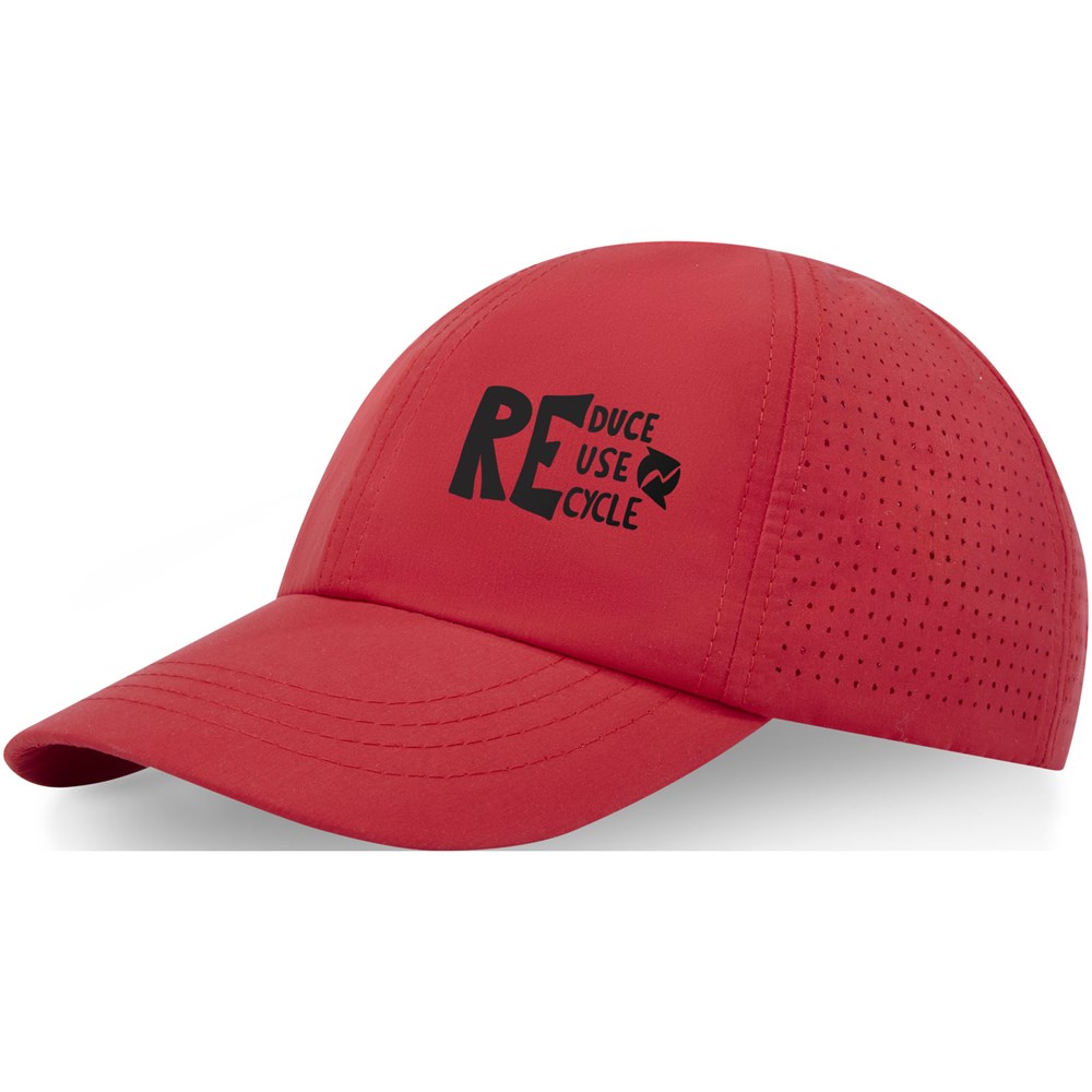 Mica GRS recycelte Cool Fit Kappe mit sechs Segmenten Rot