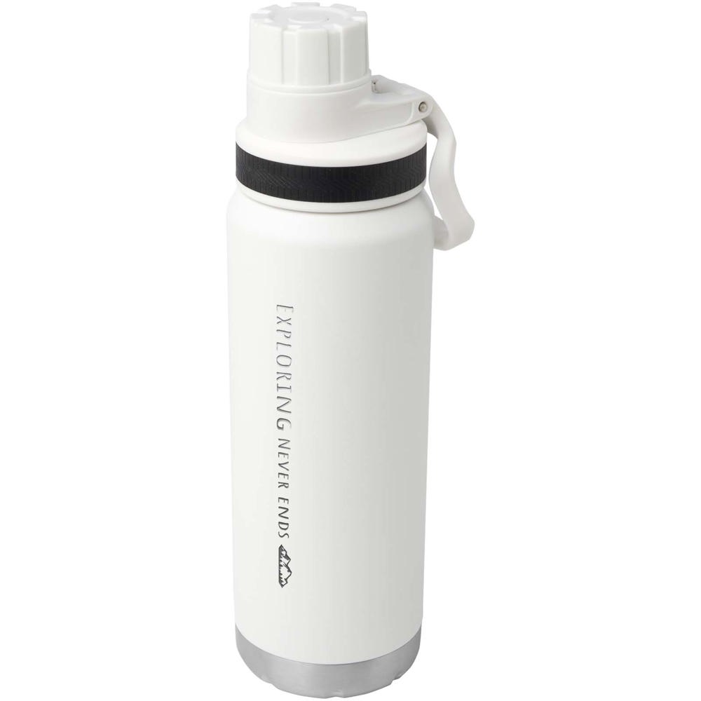 Fortis 700 ml RCS-zertifizierte Kupfer-Vakuum Isolierflasche aus recyceltem Edelstahl (Kohlensäure geeignet) weiss