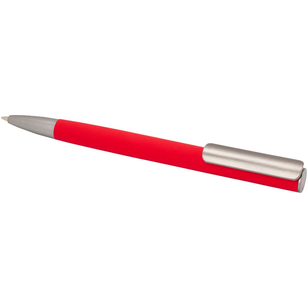 Ziguur Kugelschreiber aus recyceltem Aluminium (schwarze Mine) Rot