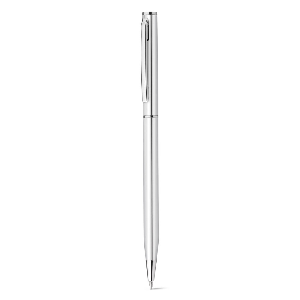 LESLEY METALLIC Stylo à bille en aluminium avec clip et mécanisme twist Argenté satiné
