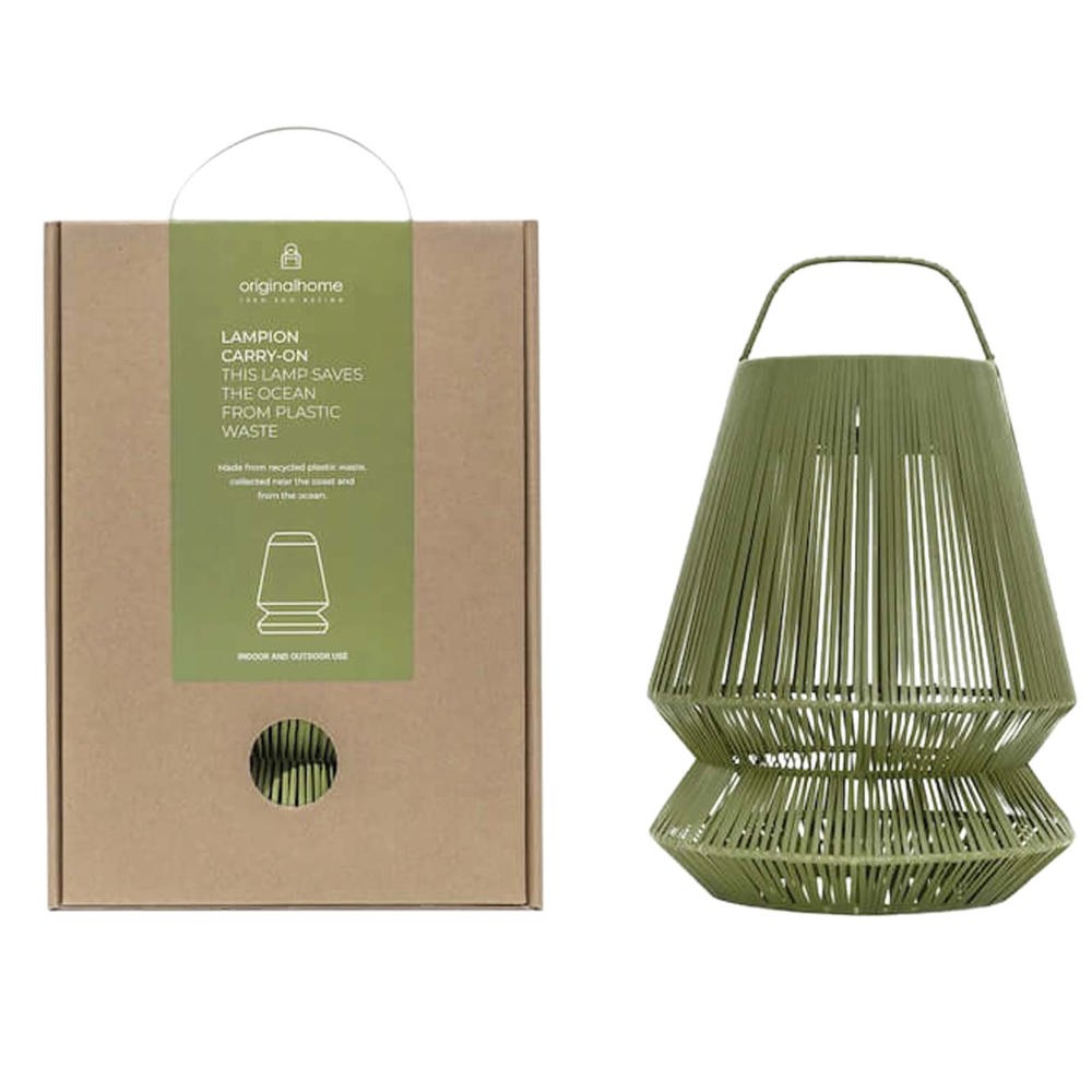 Abat jour portable recyclé Originalhome Lampion vert