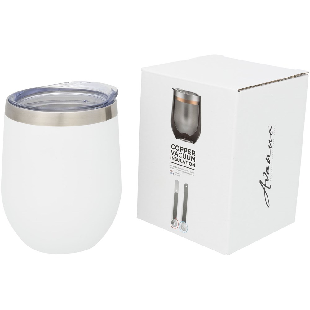 Tasse Corzo avec isolation par le vide et couche de cuivre 350ml Blanc