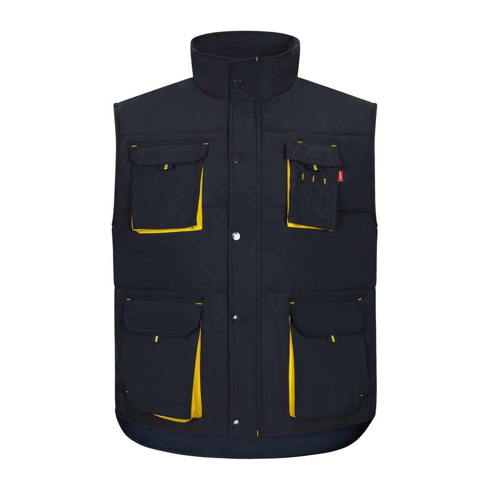 VL NERGAL Steppweste, zweifarbig, mit mehreren Taschen (120g/m²), aus Polyester (100%) Marineblau, Gelb