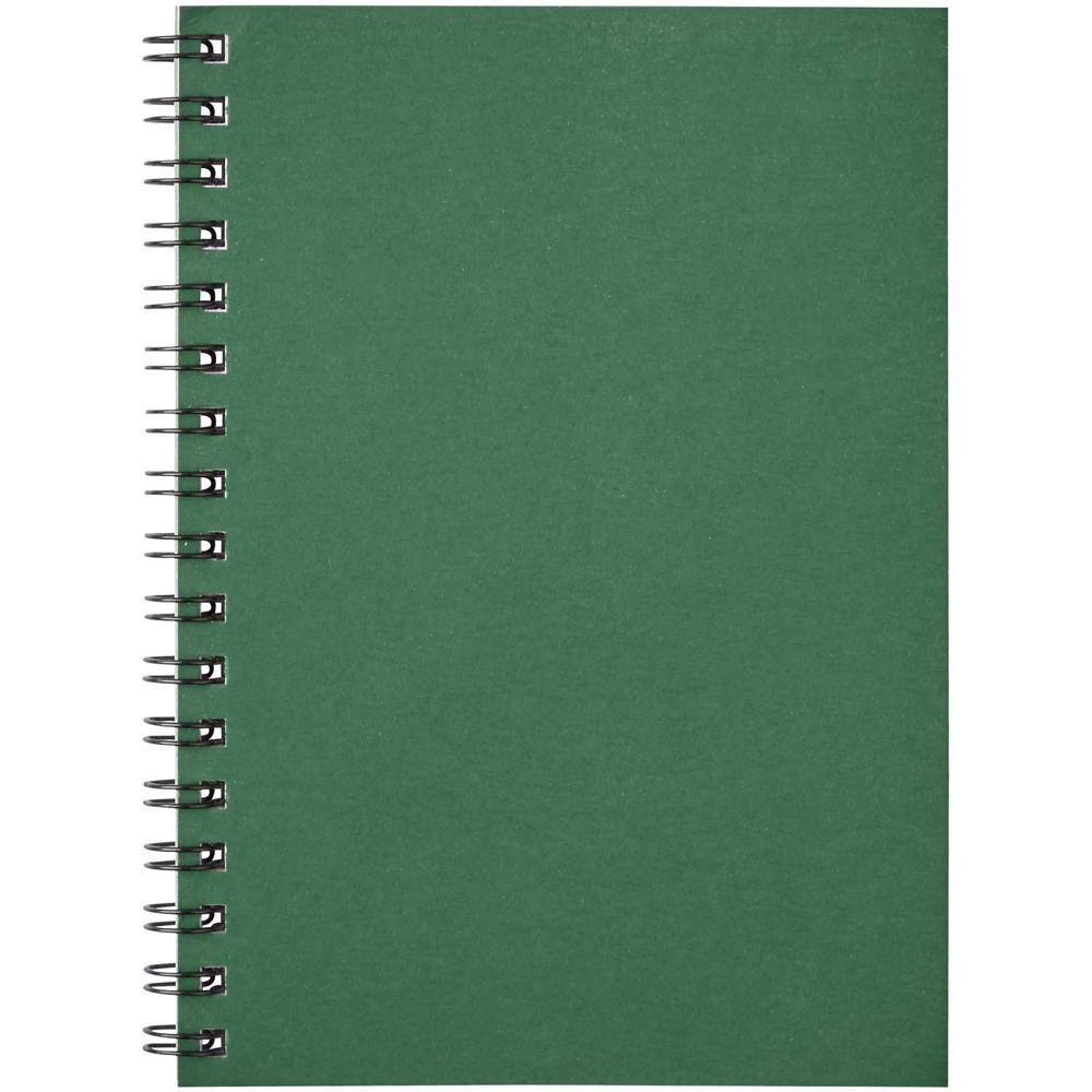Desk-Mate® A6 farbiges Notizbuch mit Spiralbindung heather grün